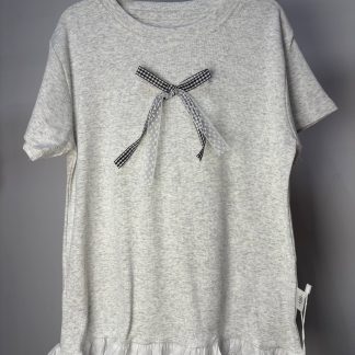 Футб.серая 100-140 бантик