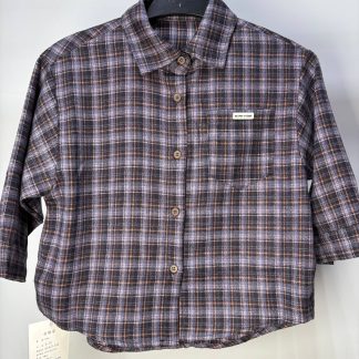 Рубашка фиол.клетч.110-150