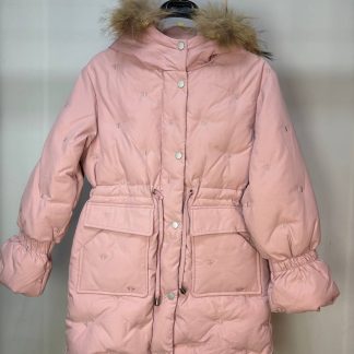 Куртка розовая удлиненная