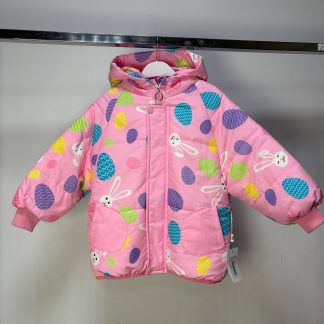 Куртка розовая кролики